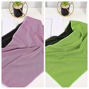 Dani 2 Pc Green & Pink Cooling Towels